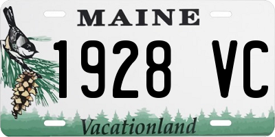 ME license plate 1928VC