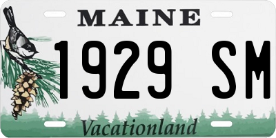 ME license plate 1929SM