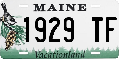 ME license plate 1929TF