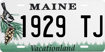 ME license plate 1929TJ