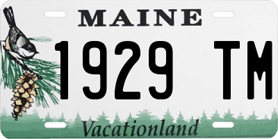 ME license plate 1929TM