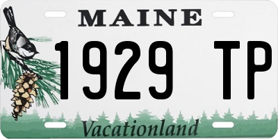 ME license plate 1929TP