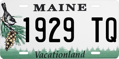 ME license plate 1929TQ