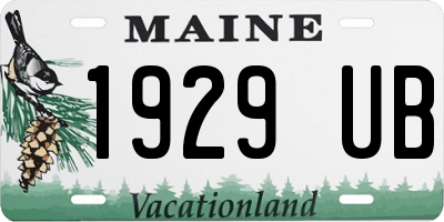 ME license plate 1929UB