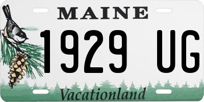 ME license plate 1929UG