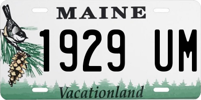 ME license plate 1929UM