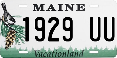 ME license plate 1929UU