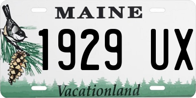 ME license plate 1929UX