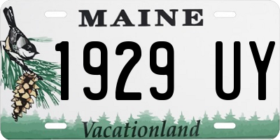 ME license plate 1929UY
