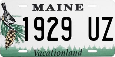 ME license plate 1929UZ