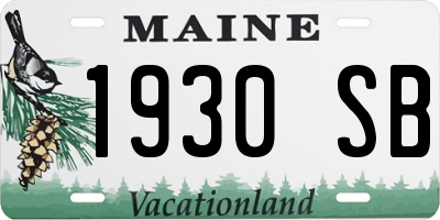 ME license plate 1930SB