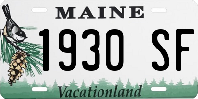 ME license plate 1930SF