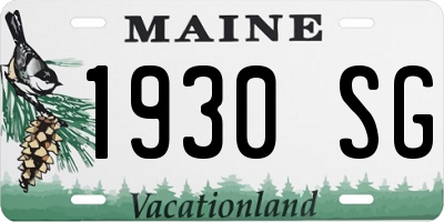 ME license plate 1930SG