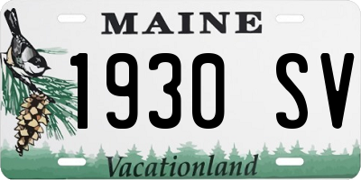 ME license plate 1930SV