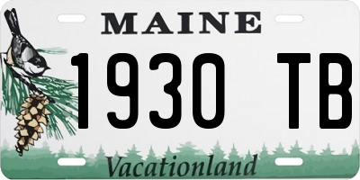 ME license plate 1930TB