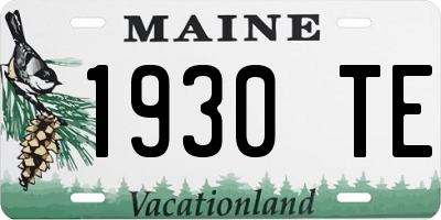ME license plate 1930TE