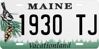 ME license plate 1930TJ