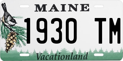 ME license plate 1930TM