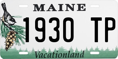 ME license plate 1930TP