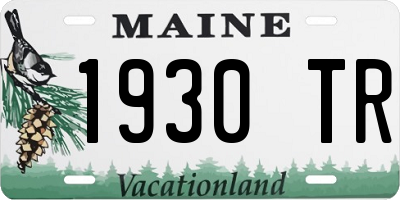 ME license plate 1930TR