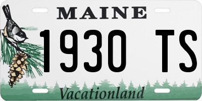 ME license plate 1930TS