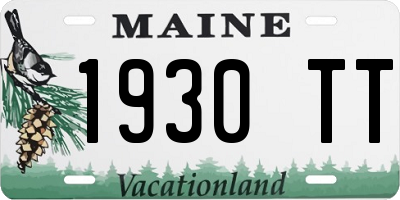 ME license plate 1930TT