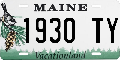 ME license plate 1930TY