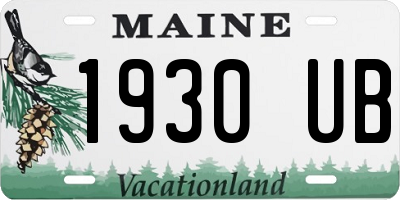 ME license plate 1930UB