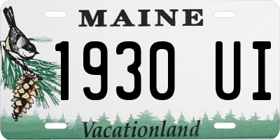 ME license plate 1930UI