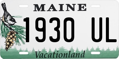 ME license plate 1930UL