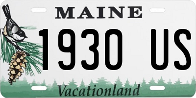 ME license plate 1930US