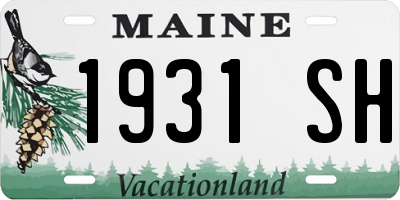 ME license plate 1931SH