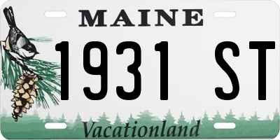 ME license plate 1931ST