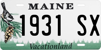 ME license plate 1931SX