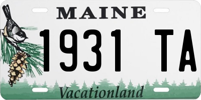 ME license plate 1931TA