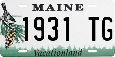 ME license plate 1931TG