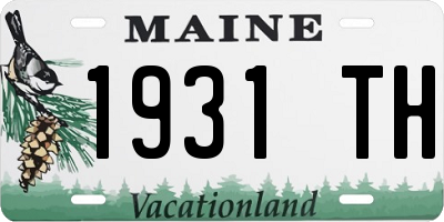 ME license plate 1931TH