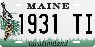 ME license plate 1931TI