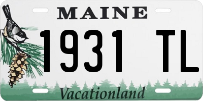 ME license plate 1931TL