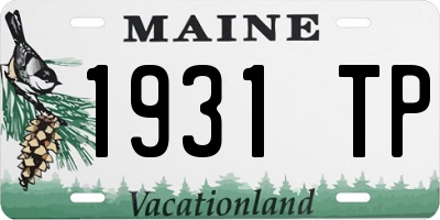 ME license plate 1931TP