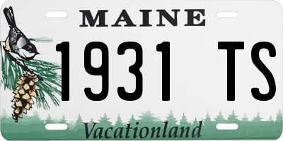 ME license plate 1931TS