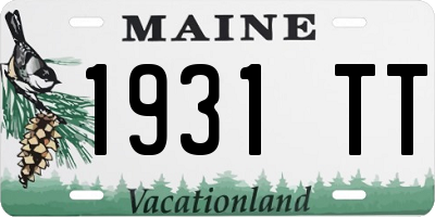 ME license plate 1931TT