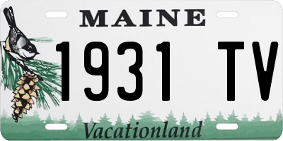 ME license plate 1931TV