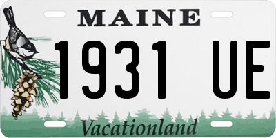 ME license plate 1931UE