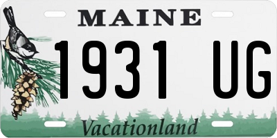 ME license plate 1931UG