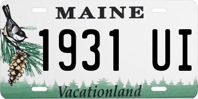 ME license plate 1931UI