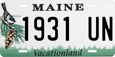 ME license plate 1931UN