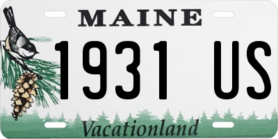 ME license plate 1931US