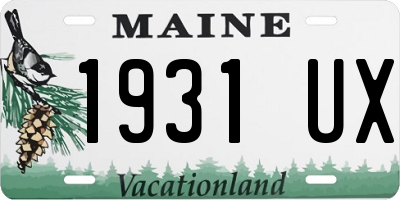 ME license plate 1931UX