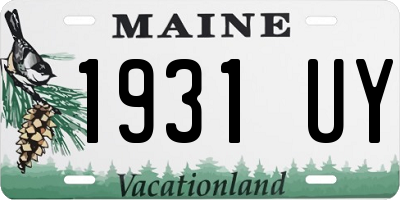 ME license plate 1931UY